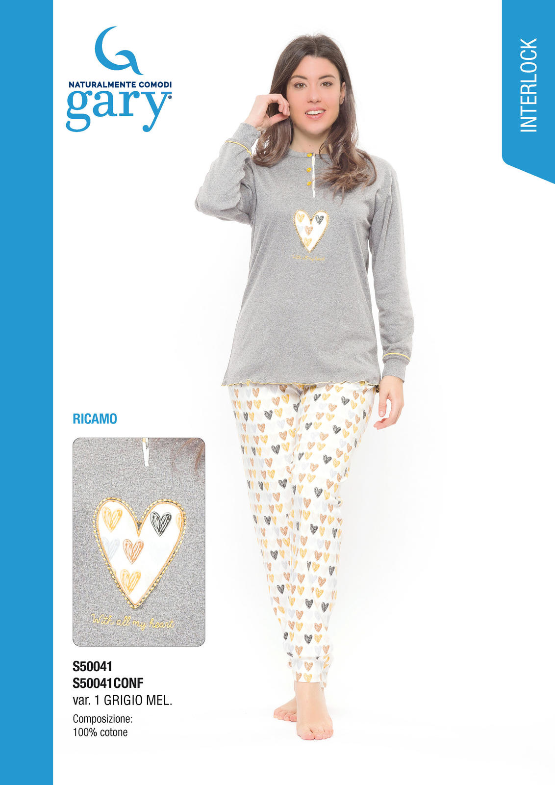 PIGIAMA CONFORMATO DONNA M/L S50041 Tellini S.r.l. Ingrosso Abbigliamento